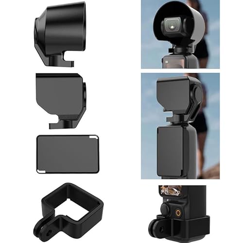 OSMO POCKET 3 アクセサリー4セットDJI POCKET 3 対応 レンズフード+レンズキャップ+拡張ブラケッ+表示画面保護ケース 保護用 アクセサリー