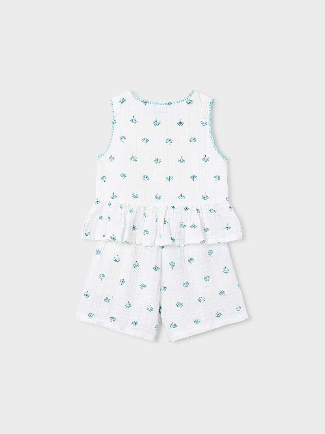 Mayoral Printed Shorts Set for Girls Natural