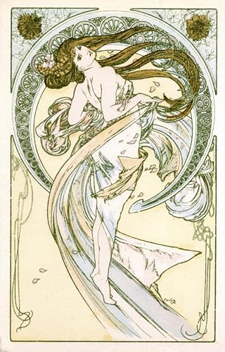 Mucha Têtes Byzantines Blonde affiche decorative grand format pour mur bureau