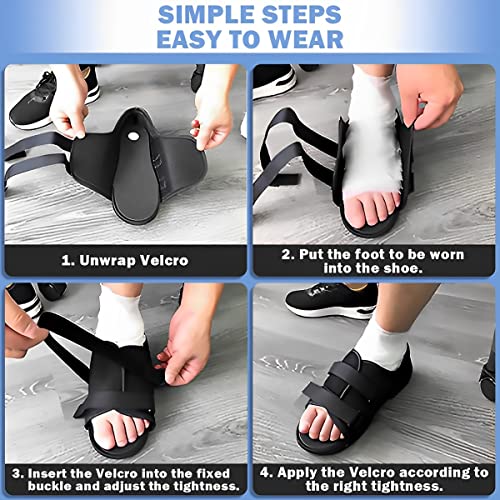 Fercaish Post Op Rehab Shoes, Lightweight Medical Walking Boot With Adjustable Straps Toe Orthopedic Support Brace For Broken Bone Men Women Fracture Recovery(Ws) #TOP3