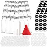 [page_title]-28 Gewürzgläser Set mit 42 Ausgießern – Glasbehälter mit einer Füllmenge von 170ml – Wiederverwendbare Gläser mit Luftdichtem Deckel – Bedruckte und unbedruckte Label – Mit Stift