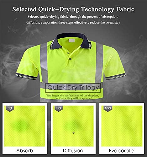 Smasys Safety Polo Shirt High Visibility Yellow #TOP1