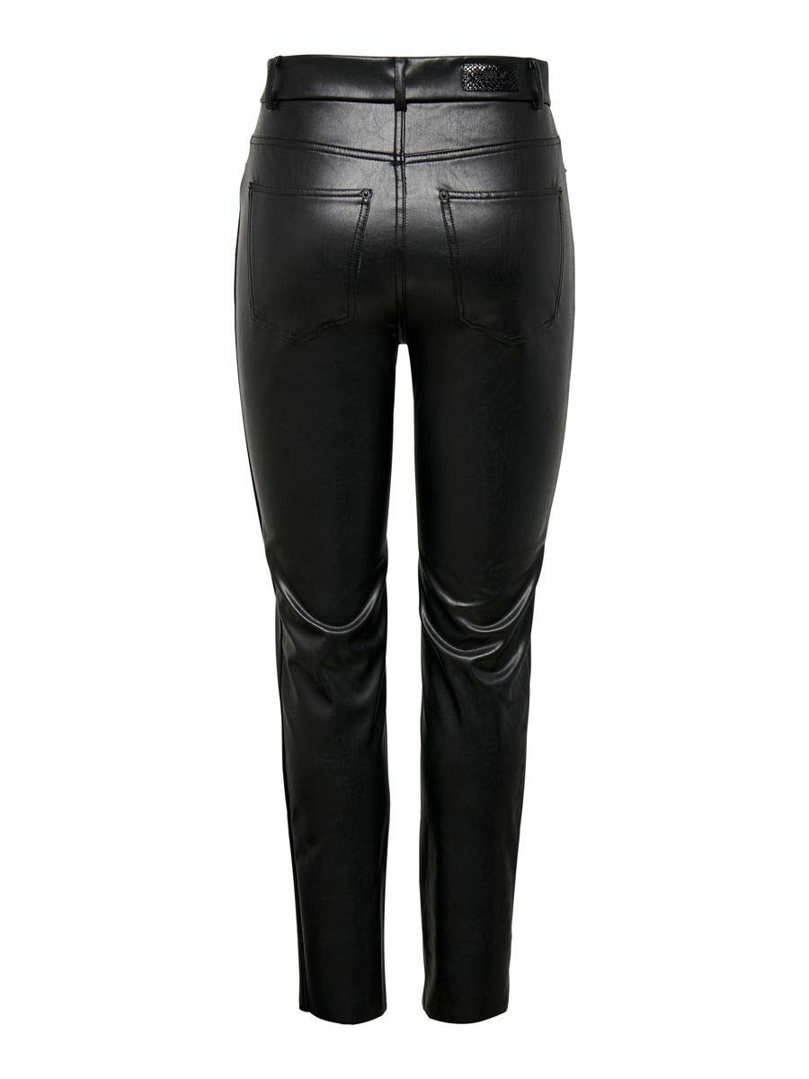 ONLY Onlemily Hw St Ank Faux Leather Pnt Noos - Spodnie Kobiety