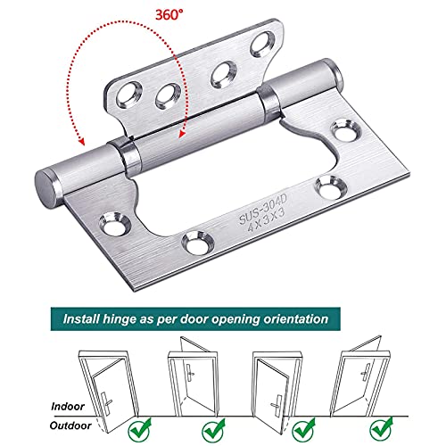 2 Pezzi Cerniere Mute con Cuscinetto, Cerniere
