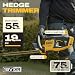 DEWALT 18V XR Hedge Trimmer, Engineered for Fast, Precisecuts with its Robust 55cm Blade and 19mm Gap, DCMHT562N-XJ, Standard