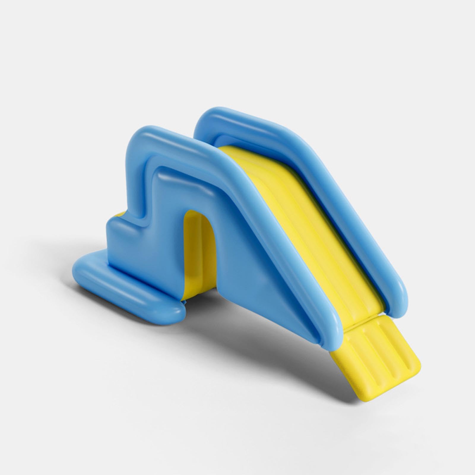 Aufblasbare Wasserrutsche, Und Langlebig, für Kinder, Professionell, Einfach Aufzubauen, Aus PVC, mit Praktischem Zubehör, Stabil für Drinnen U, Hellblau