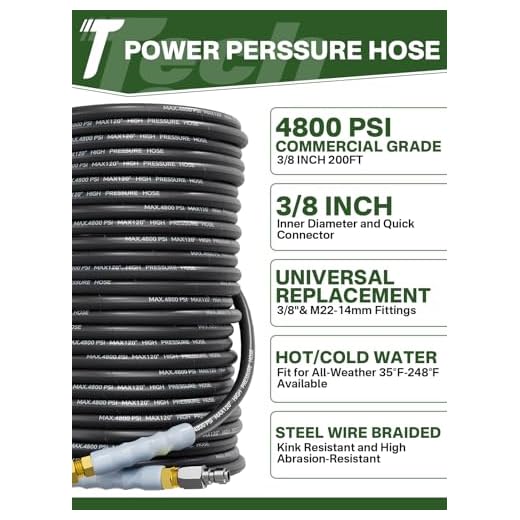 TechSweepPro 200FT Pressure Washer Hose