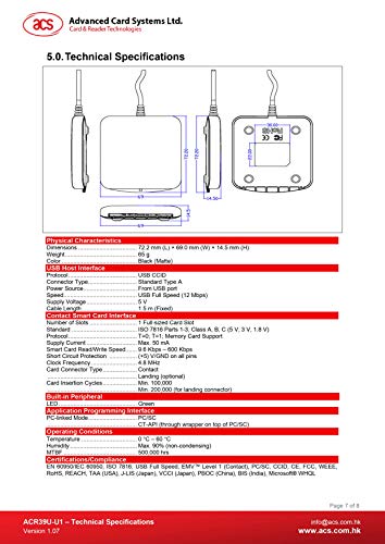 Image of ACR39U-U1 Smart Card Reader