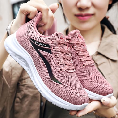 Women's Wide Toe Box Road Running Shoes Athletic Tennis Sneakers Womens Lightweight Casual Shoes for Walking Gym Work Travel Workout Breathable Mesh Sport Non Slip Lace Up Sneakers4