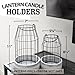 Rustic Farmhouse Lantern Decor Set of 2 - Stylish Decorative Lanterns for Your Living Room, Fireplace Mantle or Kitchen Dining Table - Modern Upscale Beauty for Your Entire Home