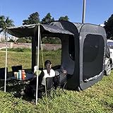 Auto Zelt SUV Heckklappe Zelt, Free Build Heckklappe Zelt Kapazität 4-6 Personen mit 4 Sided atmungsaktiv Bildschirm & ausziehbare Markise, Camping, SUV, Sedan