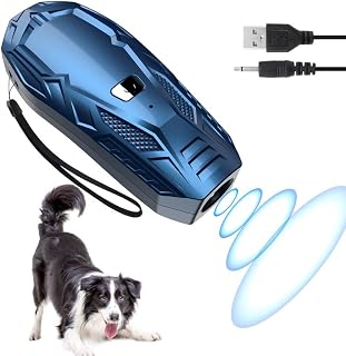 Ahuyentador de Perros, Antiladridos para Perros Ultrasónicos Portátil con Doble Frecuencia, Anti Ladridos para Perros con Alcance Efectivo de 16.4 Pies para Entrenamiento en Interiores y Exteriores
