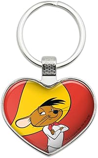 Looney Tunes Speedy Gonzales Keychain Heart Love Metal Key Chain Ring