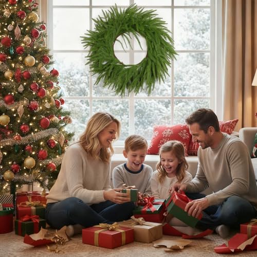 Couronne de Noël 60cm Dremisland pour cheminée et extérieurs
