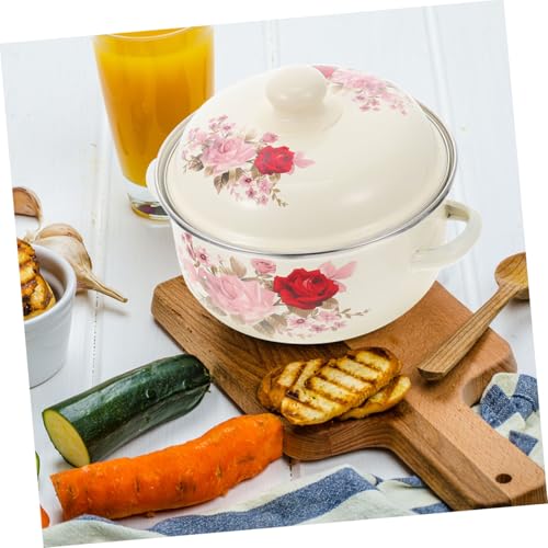 Marmite à soupe émaillée facile à nettoyer pour éviter les aliments attachés - 5