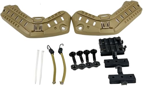 Miniatura 3 de ATAIRSOFT Kit de montaje en riel para casco rápido, guía de riel lateral del casco con tornillos de montaje de cordón DE