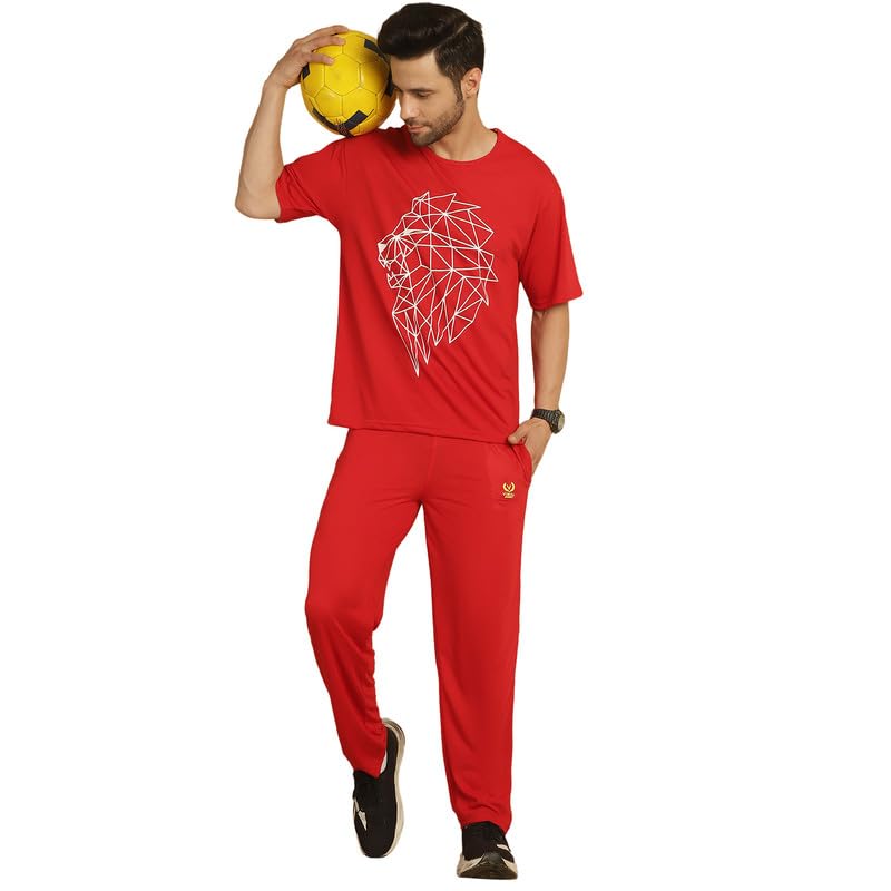 Image of Mack Jonney Printed Round Neck Cotton Oversize Half sleeves Co-ord set Tracksuit For Men-P-MACK52845