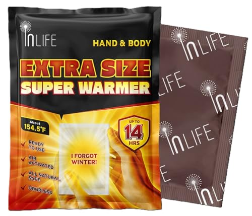 InLife Extra Size Super Warmer for Hands and Body | All Natural & Safe, Instant Quick Heat, Easy & Comfort | Bigger & Wider Size, Air Activated, Single Use, Stable & Long-Lasting | Odorless, 30 Packs by InLife - Image 4