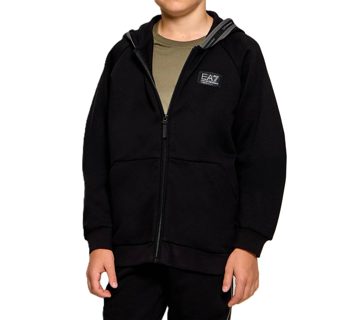 Emporio Armani EA7 - Chándal para niños y jóvenes de algodón afelpado con logo Series, 7B000375