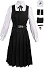 Wolancy Cosplay Costume School Outfit Uniform Dress Shirt Cloak Jacket Skirt Suit Set