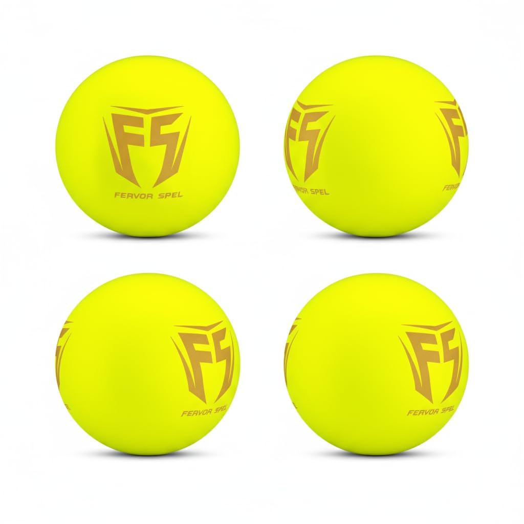 Fervor Spel FS Non Toxic Plastic Cricket Ball Red - Indoor and Outdoor Cricket Game, Heavy Plastic Ball for Cricket Drills and Bounce Practice (Pack of 12 | 50gm Per Ball, Green) 3
