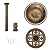 VIVOHOME Polyresin Antique Outdoor Golden Garden Bird Bath and Solar Powered Round Pond Fountain Combo Set