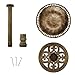 VIVOHOME Polyresin Antique Outdoor Golden Garden Bird Bath and Solar Powered Round Pond Fountain Combo Set