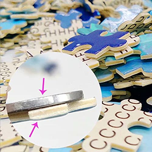 YHBL Puzzlespiele für Erwachsene, 1000 Puzzleteile Weißer Tiger handgefertigte Puzzles Lernspiele Brain Challenge Puzzle… – Bild 4