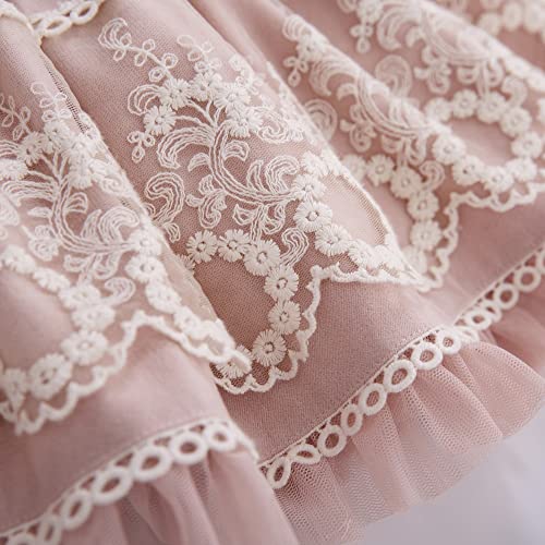 Image of Girls Vintage Lace Winter Wedding Skirt Outfit Teens Kids Pretty Special Occasion Party Clothing Set
