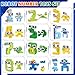 LINAYE 12 Pack Building Blocks Set - Number Learning Toys 355 PCS 12 in 1 Number Robots STEM Toys for Kids, Easter Stuffers Fillers Christmas Birthday Valentines Day Gifts Classroom Prizes