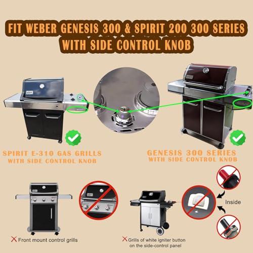 Image of SafBbcue 91360 67847 67726 Igniter Kit 1819-51 1836-32 Ignition Kit for Weber Genesis 300 & Spirit 200 300 Series Side-Control Spirit E210 Spirit E310 Genesis E310 E320 Side-Control Grill Parts