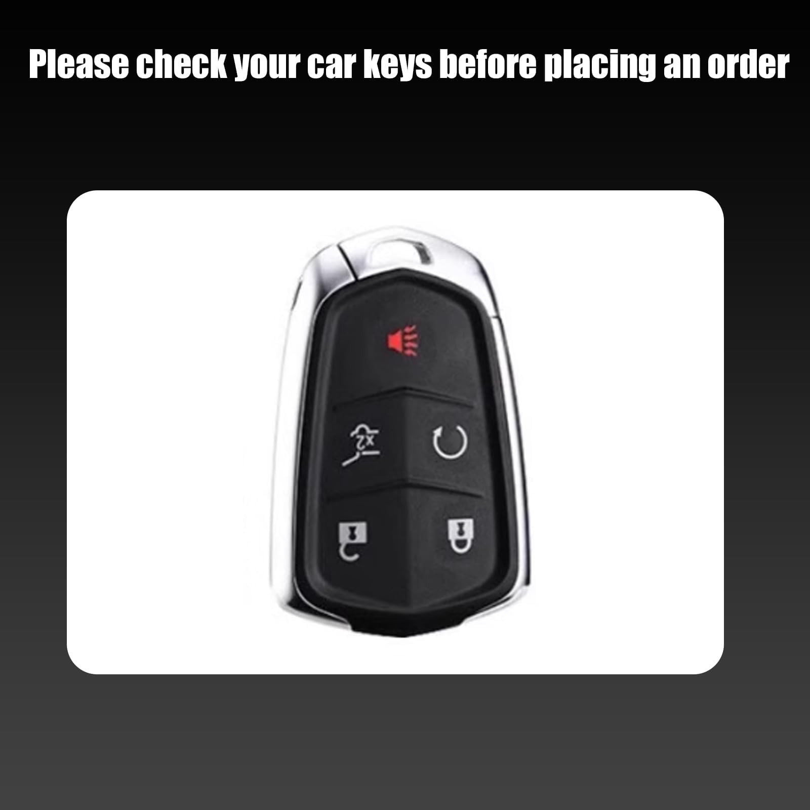 Conchas Clave para Cadillac ATSL CT6 XTS XT5 XT4 XT6 SRX, Protector de Soporte for Mando a Distancia Sin Llave Flip Car Key Shell Cover Carcasa de Repuesto Plegable, S