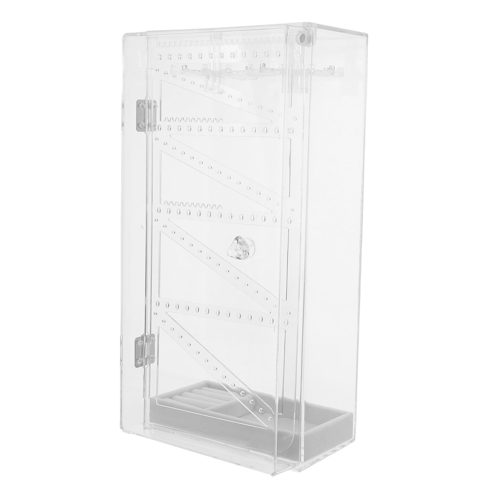 Ipetboom Organizador de Collares Expositor de Collares Largos con Vitrina Giratoria y Soporte Transparente para Joyas, Adecuado para Uso en Mudanzas o Viajes