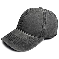 BREATHABLE AND COMFORTABLE : Made from 100% Stonewashed cotton fabric. 6 double stitched panels with ventillation holes for maximum breathability and comfort. Internal moisture wicking sweatband. Durable yet lightweight. Vintage washed style for rela...