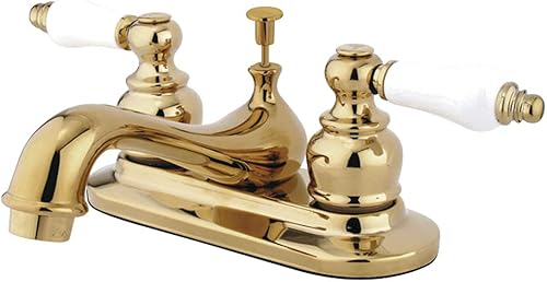 Miniatura 8 de Kingston Brass KB608B Victorian Center Set Grifo de Lavabo con LatónABS Pop-Up, 4-12", níquel cepillado