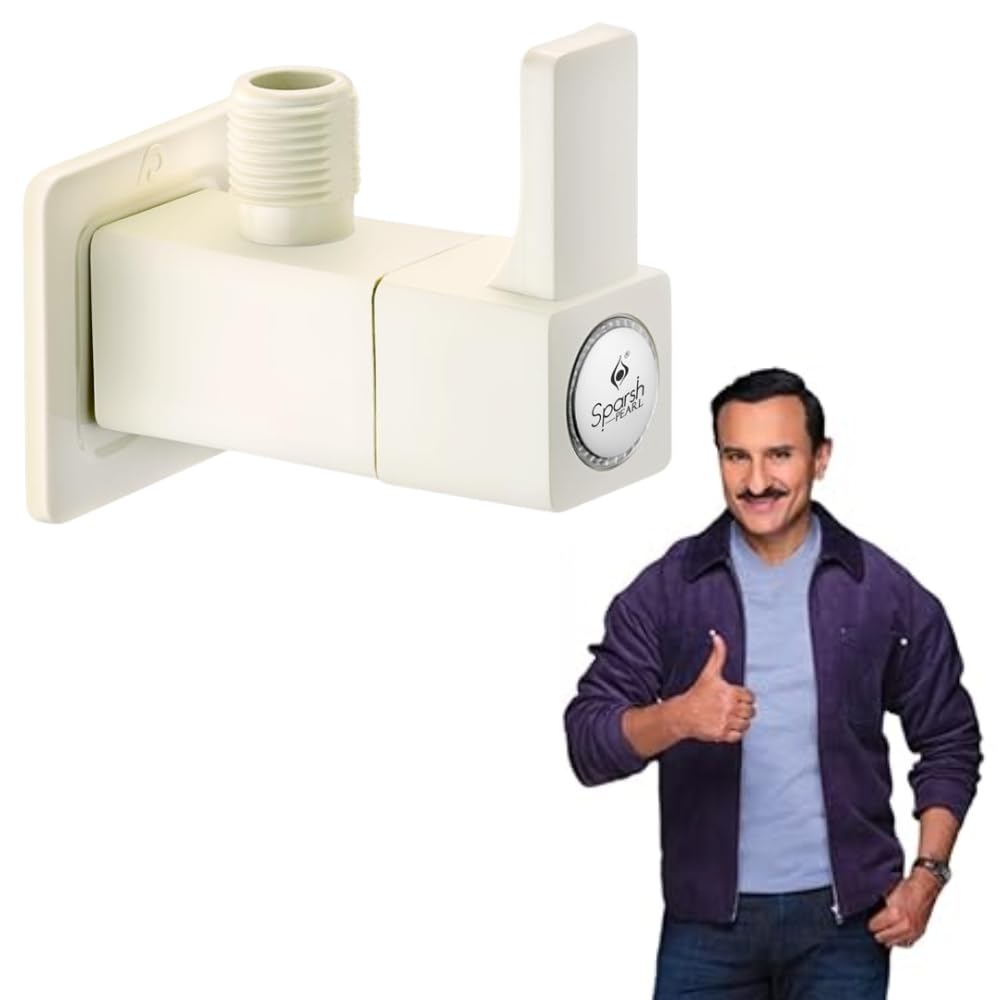Sparsh Pearl Angle Cock with Flange (for Bathroom, Kitchen and Offices) Premium Material Bib Tap Faucet (Wall Mount Installation Type)-image-1
