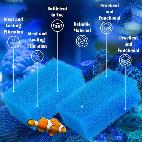 Image of Threlaco 6 Pack Foam Filters Compatible with AquaClear 70 Power Filter, Aquarium Foam Insert, Replacement Sponge Pads for Use in Freshwater & Saltwater Aquarium
