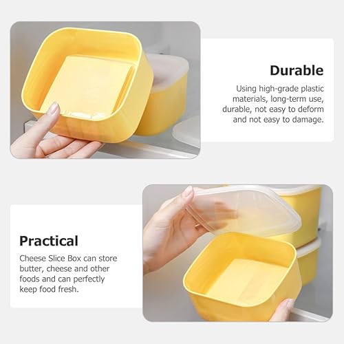 Miniatura 6 de 2 cajas de queso crujiente para refrigerador, contenedor de preparación de comidas, contenedor de almacenamiento de frutas, plato de mantequilla