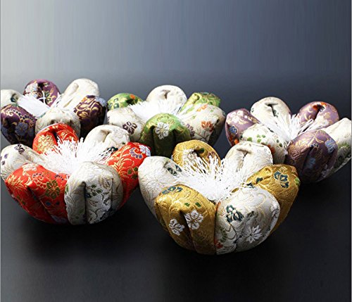 京仏壇はやし 仏具 おりん花布団 葵 (あおい) 2号 (約10cm) /赤 りん布団 リン布団 おりん用布団 おりん布団 桜 花型 モダン仏壇