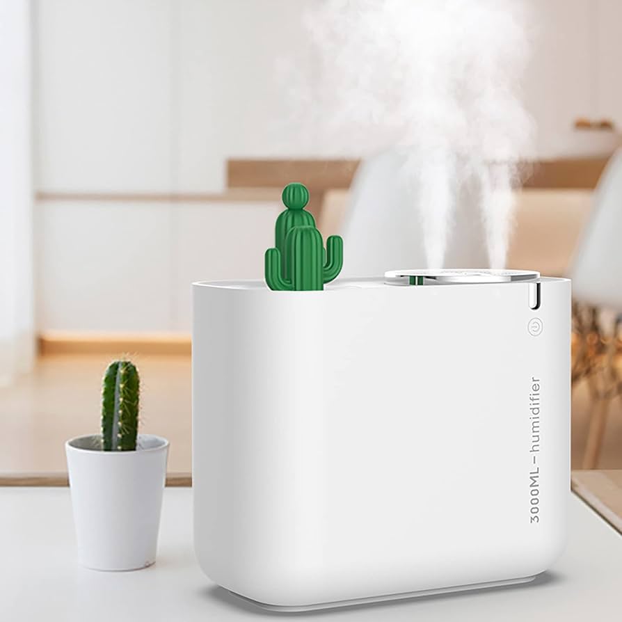 置き型加湿器 ホワイト Amazon.co.jp: 加湿器 ミニ かわいいサボテンの外観 3L大容量