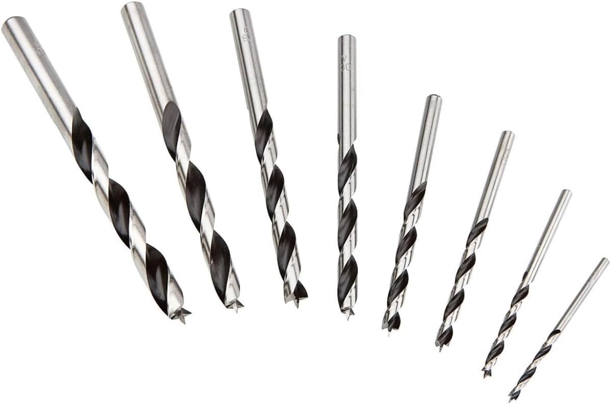 Fisch Brad Point Drill Bit Set – for Wood, MDF & Acrylic – Fast, Clean Cuts with Beveled Edge, Ideal for Pros & DIY, Made in Austria– FSF-328094 – Made in Austria - 8 Pcs Set (3mm - 10mm) in a Case