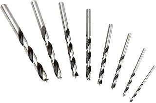 Fisch Brad Point Drill Bit Set– for Wood, MDF & Acrylic – Fast, Clean Cuts with Beveled Edge - Ideal for Pros & DIY - FSF-134893 - Made in Austria, 8 Pcs Set (3mm - 10mm) in Blister Pack