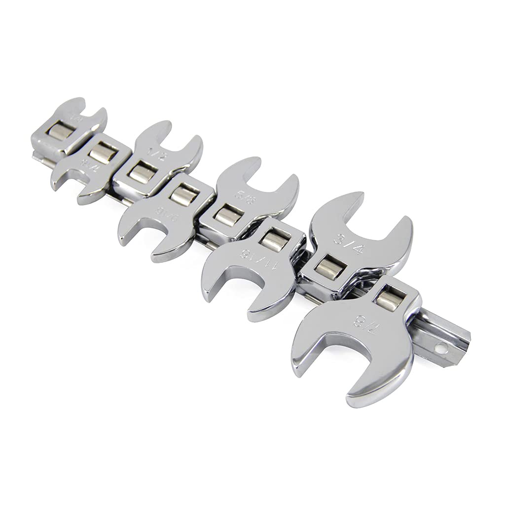 Zestaw kluczy płasko-oczkowych 3/8” z klipsem, w pełni polerowane, metryczne, 10 mm, 11, 1 m, 14, 16, 18, 19, 22