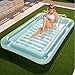 Produktbild Sloosh 85" x 57"/2.1 x 1.4m aufblasbarer Sonnenpool Tanning Pool, Luftmatratzte Pool, Sonnenbad mit abnehmbarem Kissen,Luftmatratze Wasser für Erwachsene, Sommerspaß, Wasserparty-Cyan