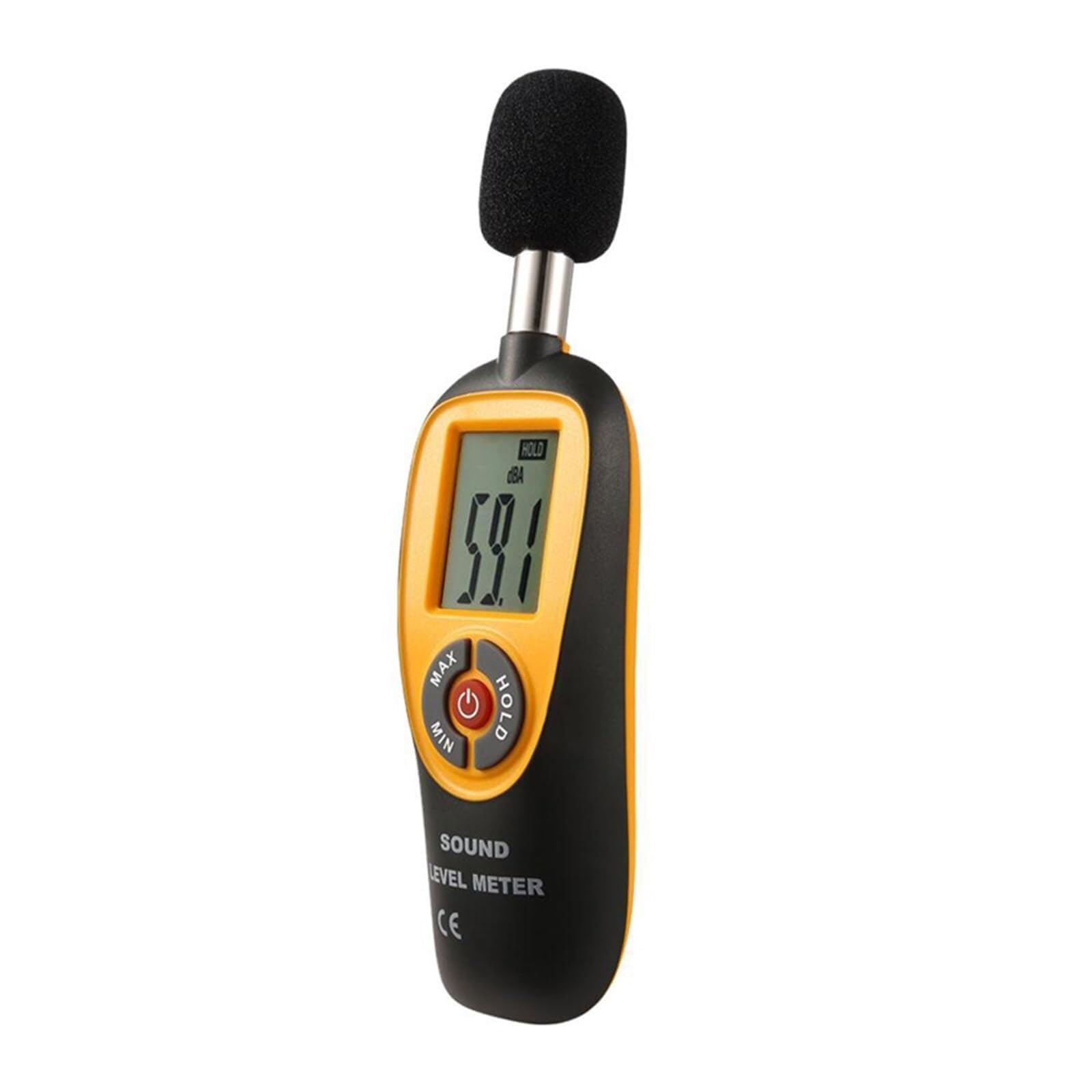 calibradores de decibelios, Mini sonómetro portátil con pantalla LCD, control de decibelios ruido y función prueba