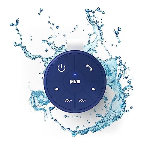Atomi Bluetooth Shower Speaker: Water-Resistant with Hands-Free Call Answering Cover