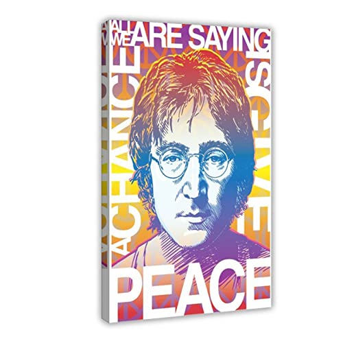 Poster John Lennon (13) sur toile pour décoration de chambre à coucher, paysage sportif, bureau, chambre, cadeau, 20 x 30 cm - Les Beatles, Paul McCartney, John Lennon, RIngo Starr, George Harrison Poster John Lennon (13) sur toile pour décoration de chambre à coucher, paysage sportif, bureau, chambre, cadeau, 20 x 30 cm
