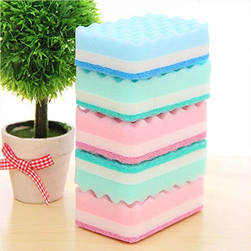 Right Products 5 Pcs Sponge Scouring Pads Catering Dishwashing Sponges/Scourers Brush Kitchen Cleaning Tools - Colorful (B07NGYZ48S) Amazon Price History, Amazon Price Tracker