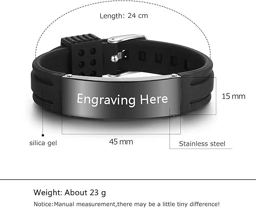 Miniatura 2 de Pulseras de alerta médica personalizadas para mujeres y hombres, pulseras médicas ajustables de silicona, pulseras médicas personalizadas