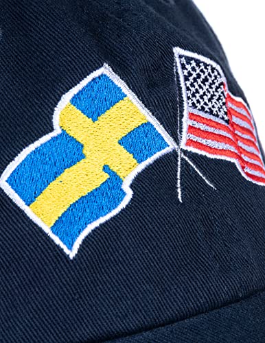 Image of Ann Arbor T-shirt Co. American Friendship Nations Flag Baseball Low Profile Dad Hat for Men Women